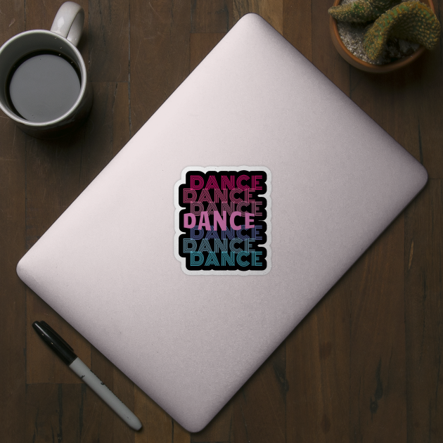 Dance With Retro Look Lettering by Rosemarie Guieb Designs